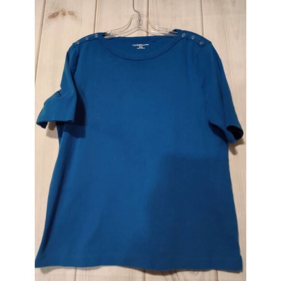 Croft and Barrow Blouse Ladies XXL Royal Blue - Picture 1 of 6